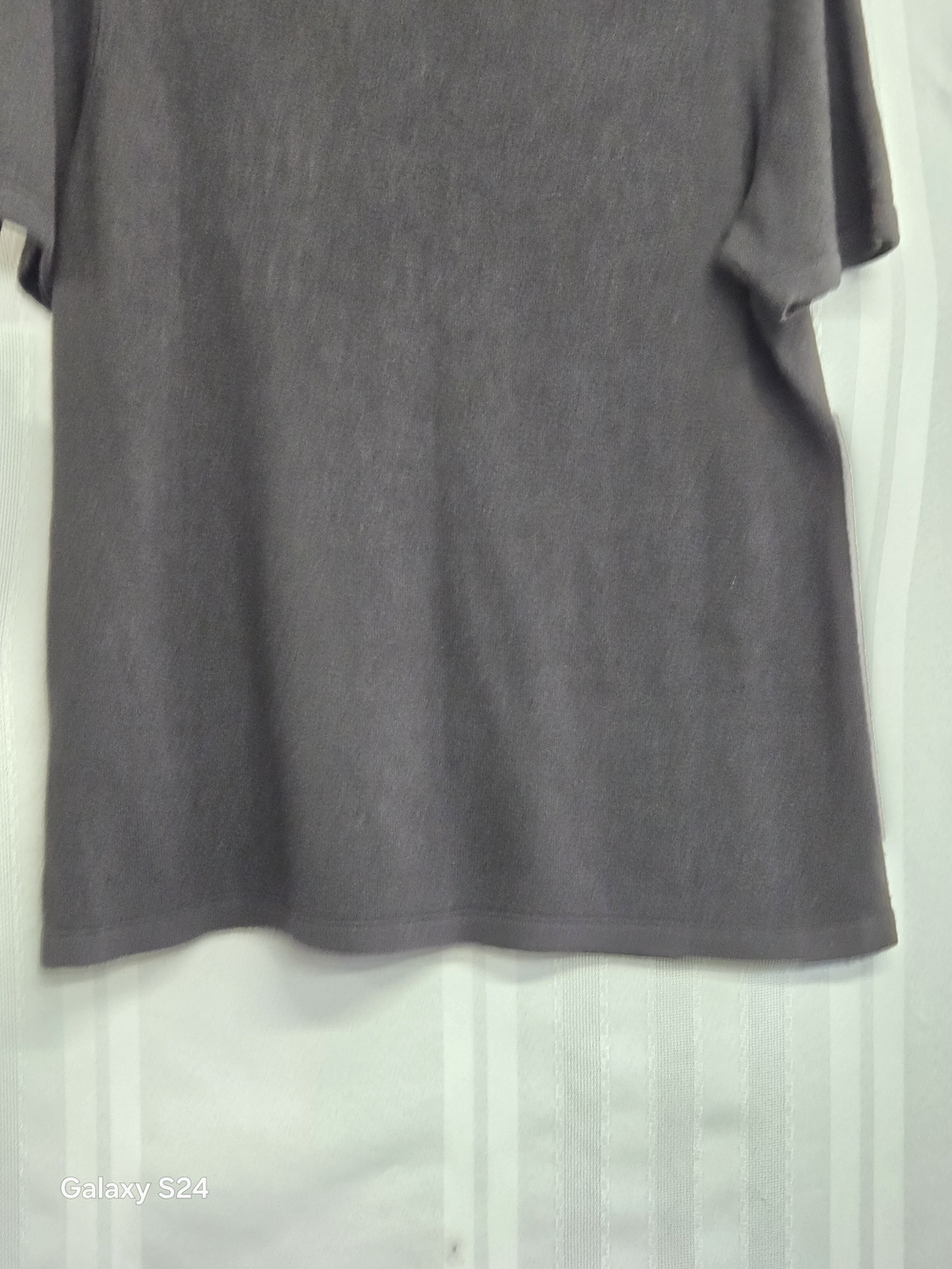Embellished Mock Neck Short-Sleeve Top - Black - Picture 7 of 11